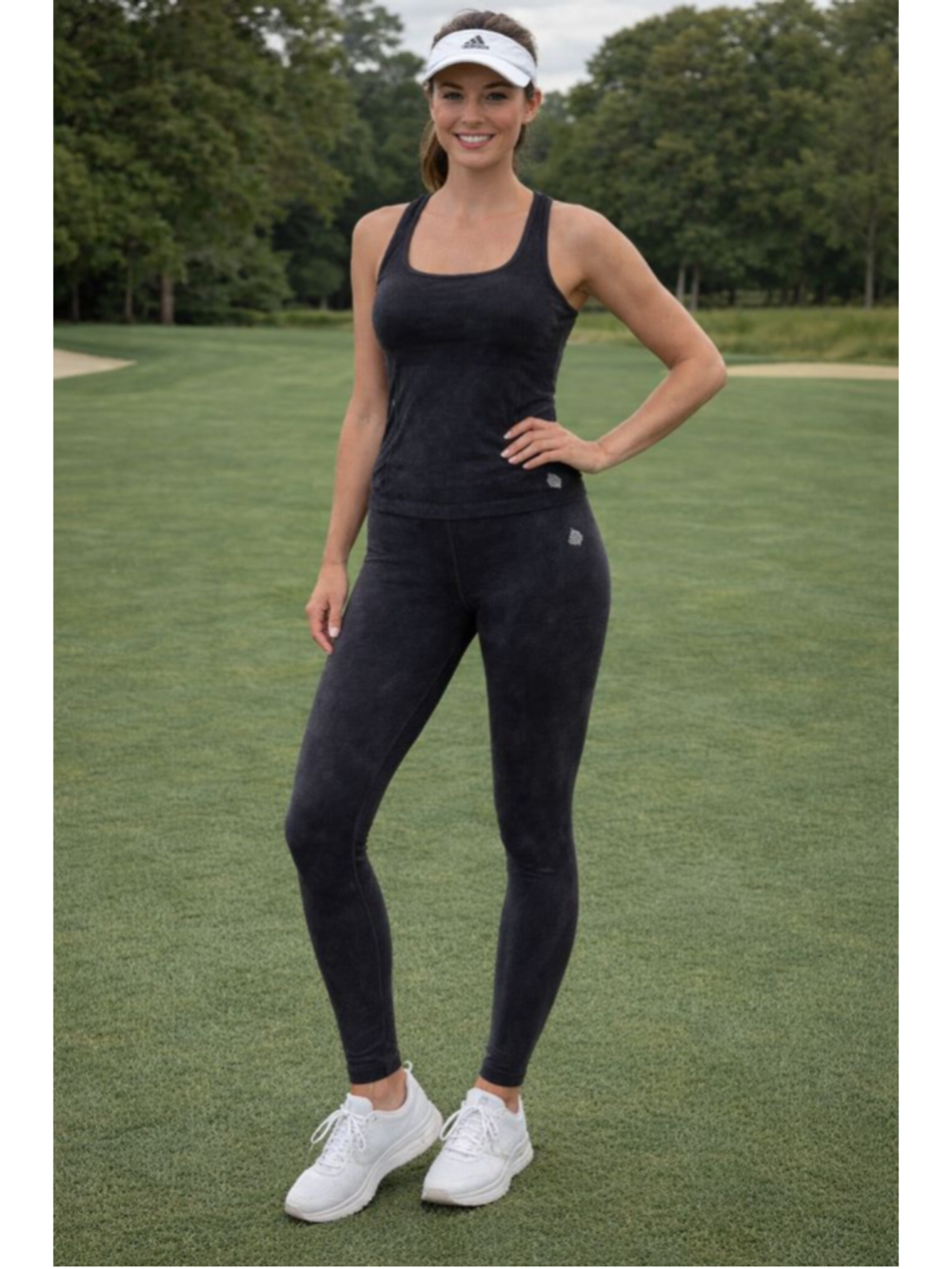 Free People Good Karma Leggings Acid Wash Black Seamless High Rise Athleisure XS